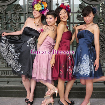 Guests Dresses 　1万円～（単品ボレロ3,000円～・単品バッグ2,000円～）